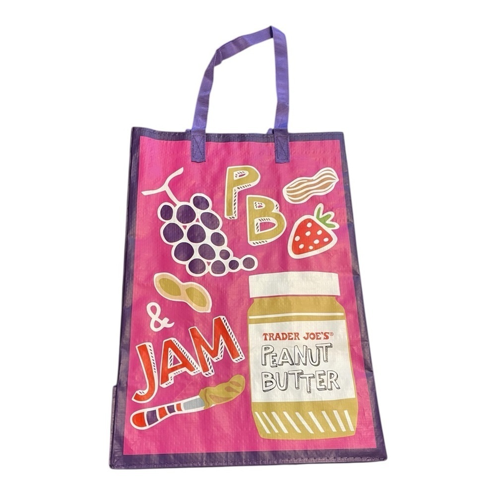 Trader Joe's 100% Reusable Polypropylene Bag, 6 Gallon, PB&J & Mac & Cheese.